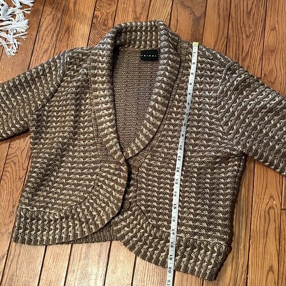 Tribal cropped shawl neck sweater L - Picture 6 of 10